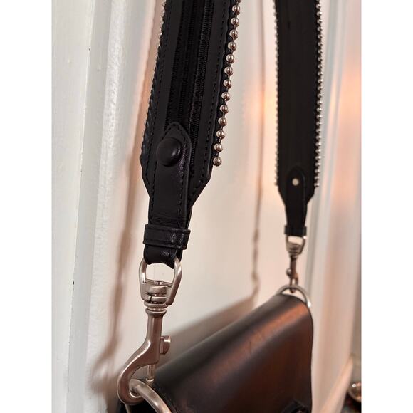 Black Leather Studded Zara Purse - Picture 3 of 9